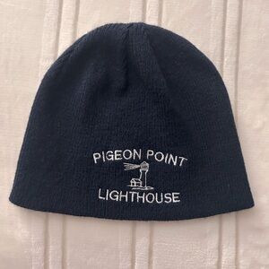 Navy Blue and White Lighthouse Beanie​​​​​​​​